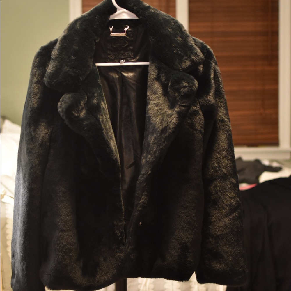 Beautiful black faux fur jacket